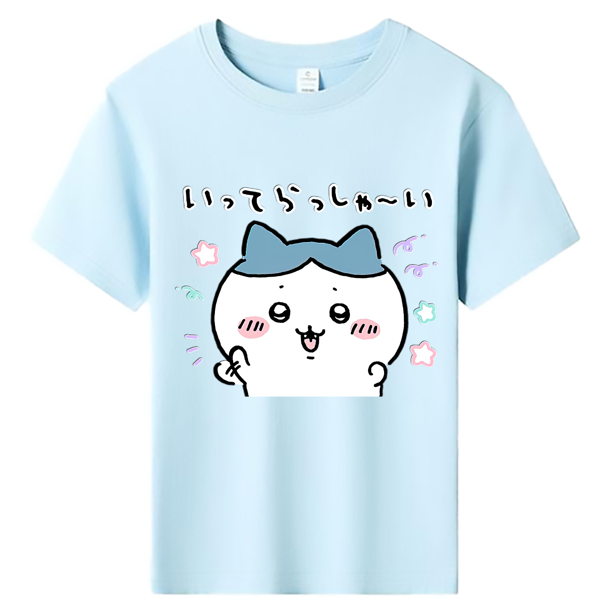 （画像用） ちいかわ ハチワレ Chii-kawa hachiware 綿100％キッズTシャツ（フロントプリント）